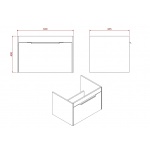 Britton Shoreditch Szafka pod umywalkę 65 cm Biały Matt S65SDW