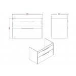 Britton Shoreditch Szafka pod umywalkę 85 cm Biały Matt S85DDW