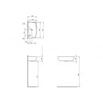 Britton MyHome Umywalka ścienna 59x44,8 cm Biały MYSPBSN1THW