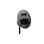 KOHLMAN Roxin Black Zestaw prysznicowy podtynkowy z deszczownicą 25 cm czarny mat QW210RBR25