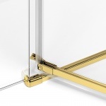 New Trendy Avexa Gold Kabina prysznicowa lewa 90x80x200 cm Złoty szczotkowany EXK-1742