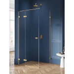 New Trendy Avexa Gold Kabina prysznicowa lewa 110x80x200 cm Złoty szczotkowany EXK-1870