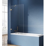 New Trendy Avexa Gold Parawan wannowy 80x150 cm Złoty szczotkowany EXK-2007-WP
