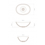 Brecoro Eclipse Umywalka stawiana na blat 55x41 cm Biały ECU003