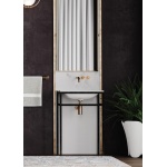 Brecoro Frame Umywalka na stelażu 60x46 cm Biały Mat/Czarny FRU019