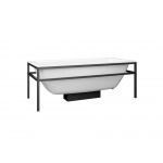 Brecoro Frame Wanna na stelażu 170x75 cm Biały Mat/Czarny FRW018