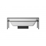 Brecoro Frame Wanna na stelażu 170x75 cm Biały Mat/Czarny FRW018
