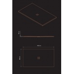 Brecoro Plain Brodzik prostokątny 140x80 cm Biały Mat PLB032