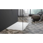 Brecoro Plain Brodzik prostokątny 140x80 cm Biały Mat PLB032