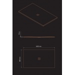 Brecoro Plain Brodzik prostokątny 160x80 cm Biały Mat PLB033