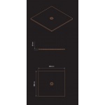 Brecoro Podium Brodzik kwadratowy 80x80 cm Biały Mat POB024