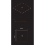 Brecoro Podium Brodzik kwadratowy 90x90 cm Biały Mat POB025