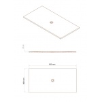 Brecoro Podium Brodzik prostokątny 90x80 cm Biały Mat POB027