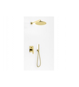 KOHLMAN Experience Zestaw prysznicowy podtynkowy z deszczownicą Ø 25 cm Złoty/Gold QW210EGDR25
