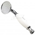   Burlington Słuchawka prysznicowa ceramiczna chrom/biały V29 W MAGAZYNIE!!