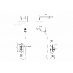 Burlington Trent Zestaw natryskowy podtynkowy termostatyczny bez deszczownicy Brushed Nickel TF2SBNKL