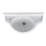 Burlington Curved Cloakroom Umywalka 49,5x25,5 biała P13L