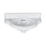 Burlington Curved Cloakroom Umywalka 49,5x25,5 biała P13L