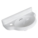 Burlington Curved Cloakroom Umywalka 49,5x25,5 biała P13L
