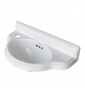 Burlington Curved Cloakroom Umywalka 49,5x25,5 biała P13L