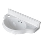Burlington Curved Cloakroom Umywalka 49,5x25,5 biała P13L