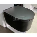      Hidra Gio Evolution Miska WC wisząca 55x36,5 cm z deską wolnoopadającą Czarny mat GWR20.026+GZQ.026 WYPRZEDAŻ MAGAZYNOWA!!
