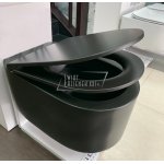      Hidra Gio Evolution Miska WC wisząca 55x36,5 cm z deską wolnoopadającą Czarny mat GWR20.026+GZQ.026 WYPRZEDAŻ MAGAZYNOWA!!