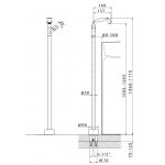 Flaminia Fold Bateria umywalkowa wolnostojąca Chrom FL3052