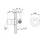 Flaminia Fold Mieszacz natryskowy podtynkowy Chrom FL2560