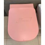    Hidra Faster Miska WC wisząca bez kołnierza 53x36,5 cm z deską wolnoopadającą Różowy mat FAWR20.097+FAZQ.097