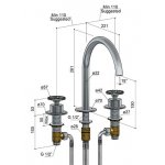 Hotbath Cobber@work Bateria umywalkowa 3-otworowa Chrome CW033.CR