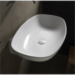 Flaminia Nuda Umywalka ścienna owalna 61x39,5 cm Biały ND60L