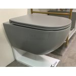 NIC Design Pin Miska WC wisząca Rimless z deską wolnoopadającą Cemento 003709.047+005712.047
