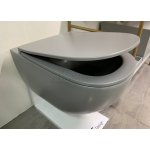 NIC Design Pin Miska WC wisząca Rimless z deską wolnoopadającą Cemento 003709.047+005712.047