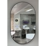 NIC Design Pastille Lustro ścienne 80x50 czarny mat 012777.064