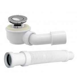 Clearwater Syfon wannowy z korkiem klik-klak chrom K121CHR