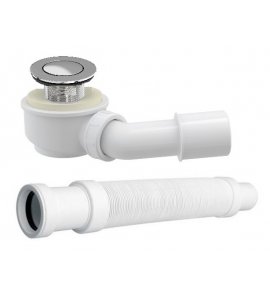 Clearwater Syfon wannowy z korkiem klik-klak chrom K122CHR