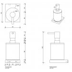Decor Walther Contract CT WSP Dozownik mydła ścienny Chrom 0651600
