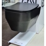      Olympia Ceramica Synthesis Miska bezrantowa 52x36 z deską wolnoopadającą slim czarny mat SYN1202R23+C9SY23 WIETRZENIE MAGAZYNÓW!!