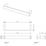 Decor Walther Contract CT HTE30 Wieszak na ręczniki chrom 0650600