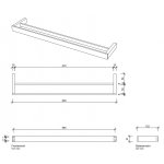 Decor Walther Contract CT HTD60 Wieszak na ręczniki czarny mat 0650960