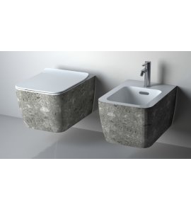 Hidra Faster Kiub Bidet ścienny Ceppo di gre grey KIWR14.100