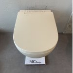          NIC Design Pin Miska WC wisząca Rimless z deską wolnoopadającą Vaniglia 003709.056+005712.056