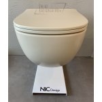          NIC Design Pin Miska WC wisząca Rimless z deską wolnoopadającą Vaniglia 003709.056+005712.056