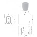 Nic Design Semplice Bidet stojący biały połysk 004370.001