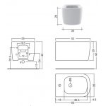 Nic Design Semplice Bidet wiszący biały połysk 004367.001