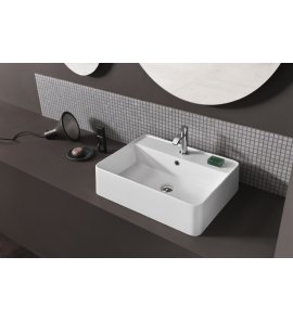 Nic Design Semplice Umywalka nablatowa 60x45 biały połysk 001384.001