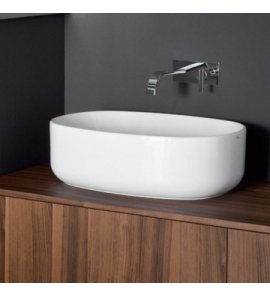 Nic Design Semplice Umywalka nablatowa 55x40 biały połysk 001376.001