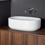 Nic Design Semplice Umywalka nablatowa 55x40 biały połysk 001376.001