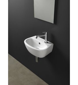 Nic Design Milk Lavabo Umywalka ścienna 40x28 cm Mini Biały 001311.001